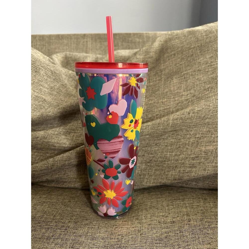 Starbucks 2023 Valentine's Day Love Confetti 24 Oz Venti Cold Cup Tumbler - Picture 4 of 7